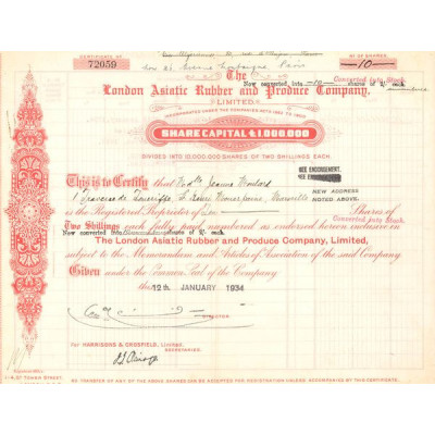 The London Asiatic Rubber and Produce Cy Ltd (CN Act 2£)