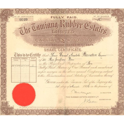 The Tamiang Rubber Estates Ltd (CN Act 1£)