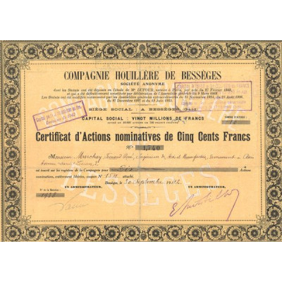 Cie Houillère de Bessèges (CN Act 500F)