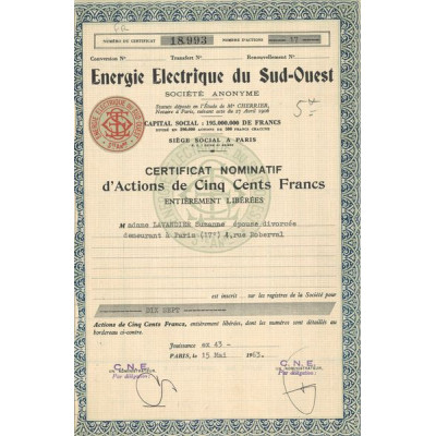 Energie Electrique du Sud-Ouest (CN Act 500F)