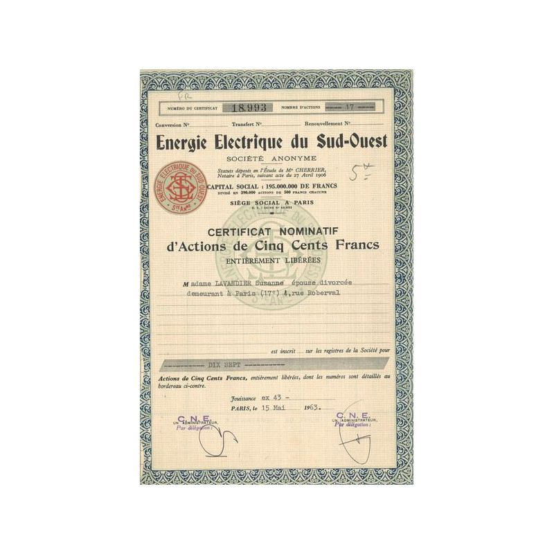 Energie Electrique du Sud-Ouest (CN Act 500F)