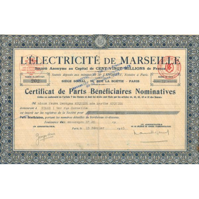 L'Electricité de Marseille (CN PB)