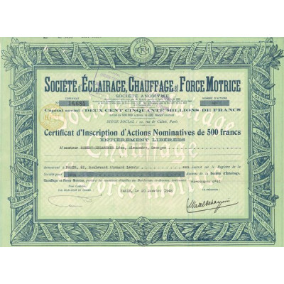 Sté d'Eclairage Chauffage et Force Motrice (CN Act 500F)