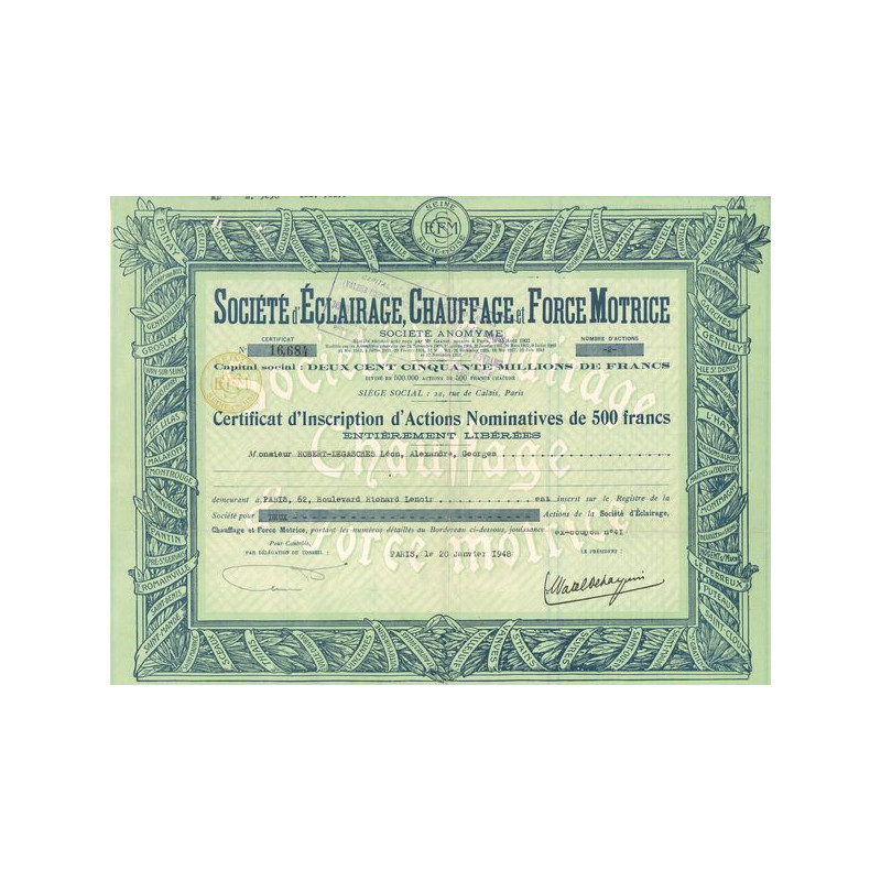 Sté d'Eclairage Chauffage et Force Motrice (CN Act 500F)