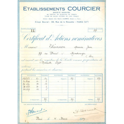 Ets Courcier (CN Act 1000F)