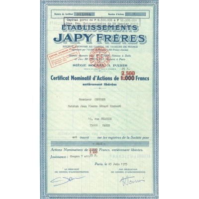 Ets Japy Frères (CN Act 1000F)