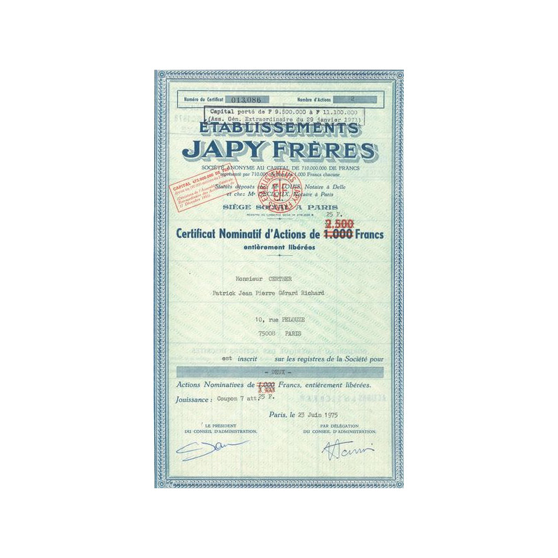 Ets Japy Frères (CN Act 1000F)