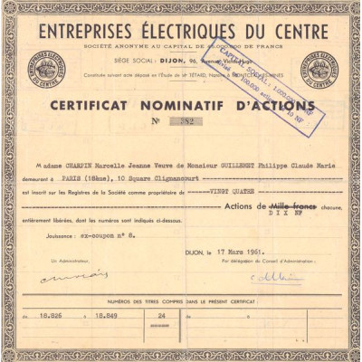 Entreprises Electriques du Centre (CN Act 1000F)