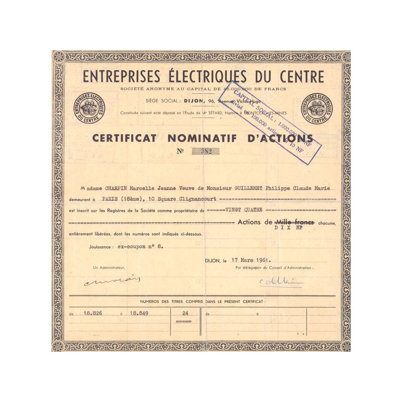 Entreprises Electriques du Centre (CN Act 1000F)