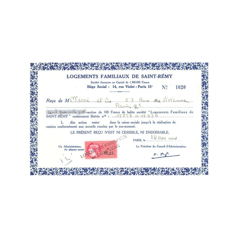 Logements Familiaux de Saint-Rémy (CN Act 100F)