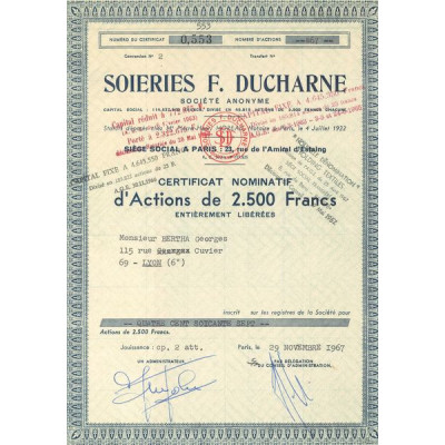 Soieries F. Ducharne (CN Act 2500F)