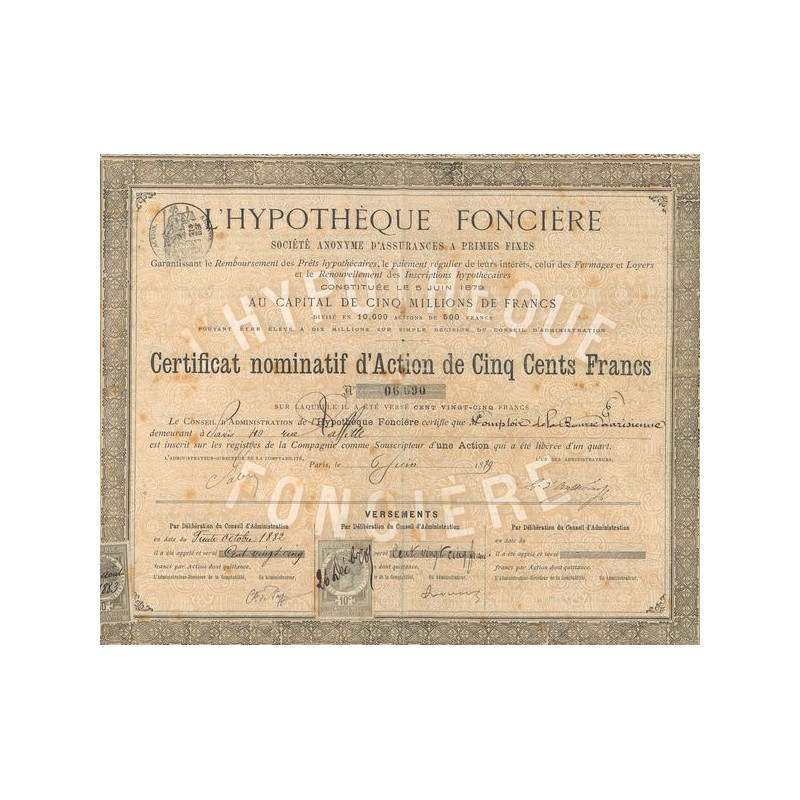 L'Hypothécaire Foncière (CN Act 500F)