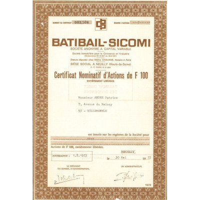 Batibail-Sicomi (CN Act 100F)