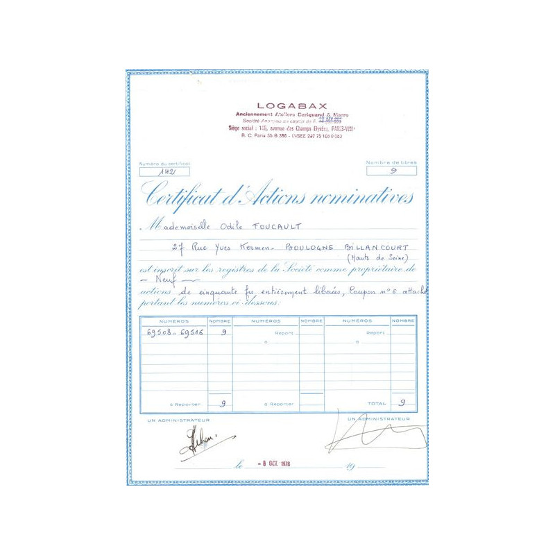 Logabax Anciennement Ateliers Bariquand & Marro (CN Act 50F)