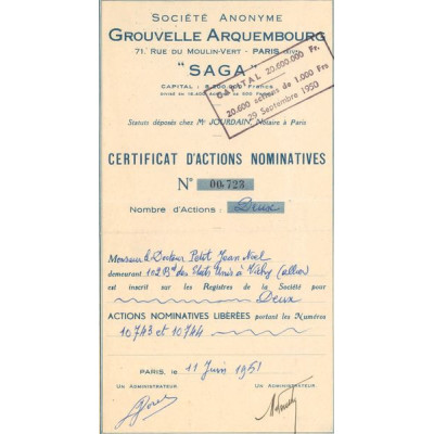 S.A Grouvelle Arquembourg "Saga" (CN Act 500F)