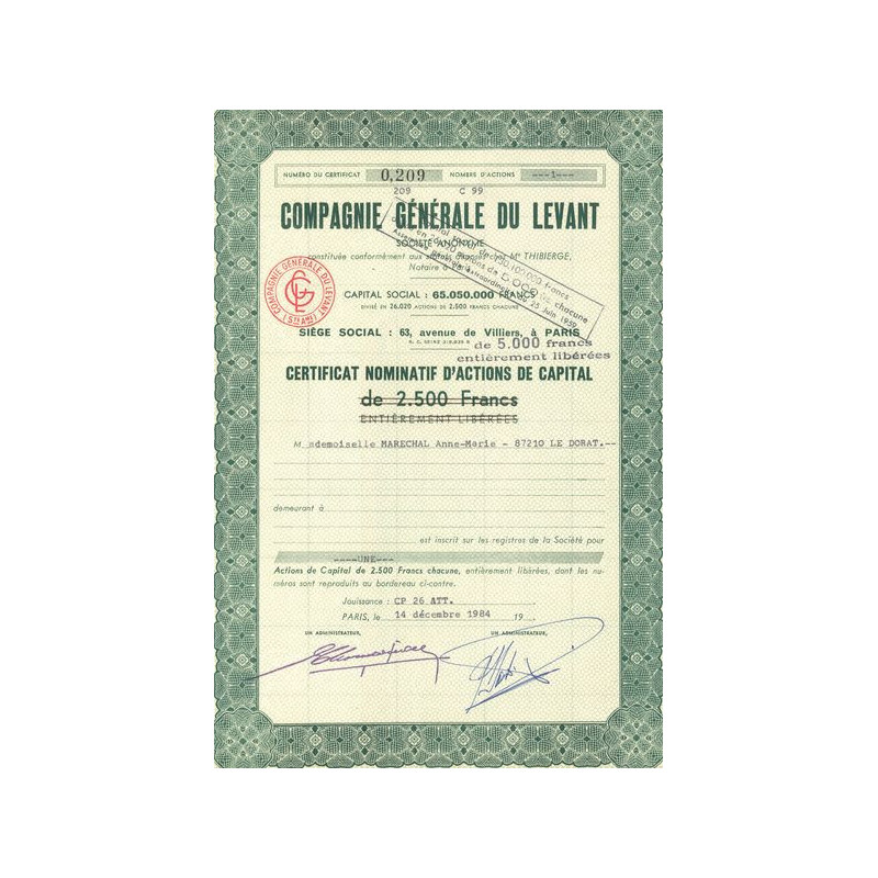 Cie Gale du Levant (CN Act 2500F)