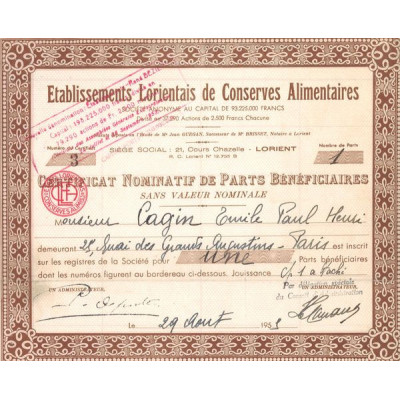 Ets Lorientais de Conserves Alimentaires (CN PB 2500F)