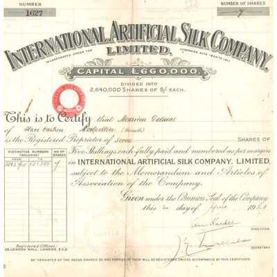 International Artificial Silk Cy Ltd (CN Act 5£)