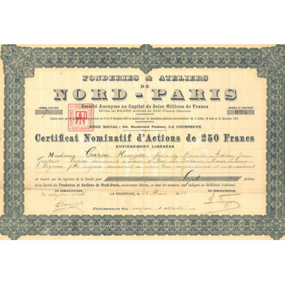 Fonderies et Ateliers de Nord-Paris (CN Act 250F)