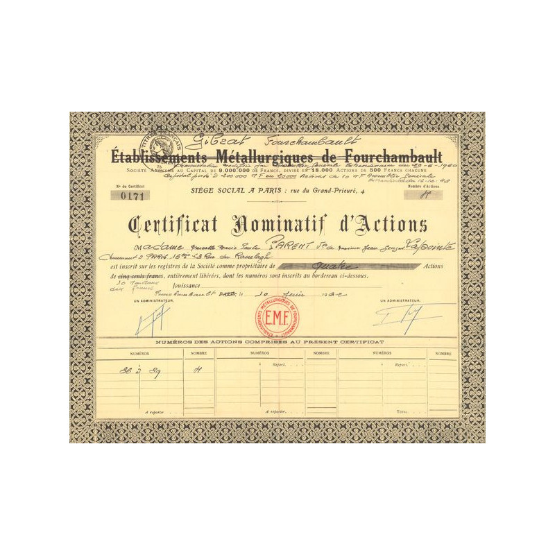Ets Métallurgiques de Fourchambault (CN Act 500F)