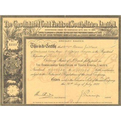 The Consolidated Gold Fields of South Africa Ltd (CN Act 1£)