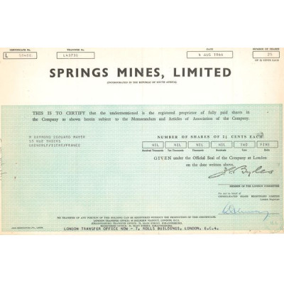 Spring Mines Ltd (CN Act 25c)
