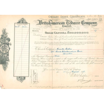 British American Tobacco Cy Ltd (CN Act 1£) 1928