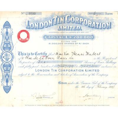 London Tin Corporation Ltd (CN Act 4£)