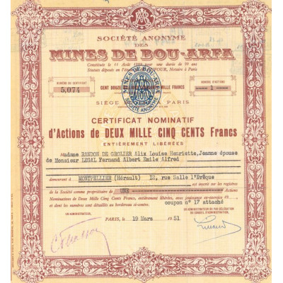 S.A des Mines de Bou-Arfa (CN Act 2500F)
