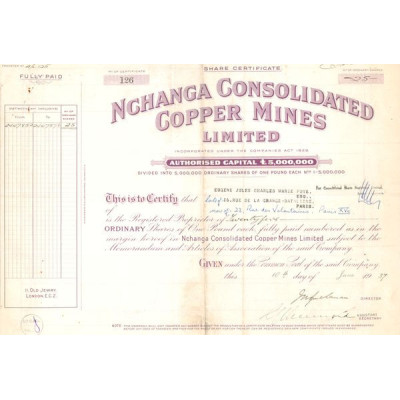 Nchanga Consolidated Copper Mines Ltd (CN Act 1£) Violet