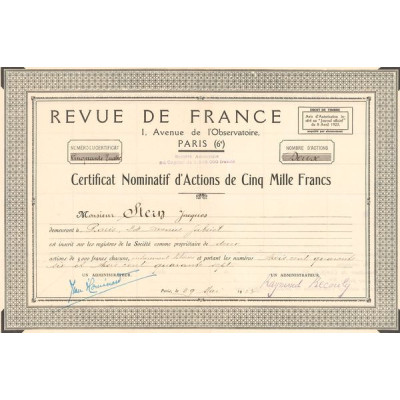 Revue de France (CN Act 5000F)