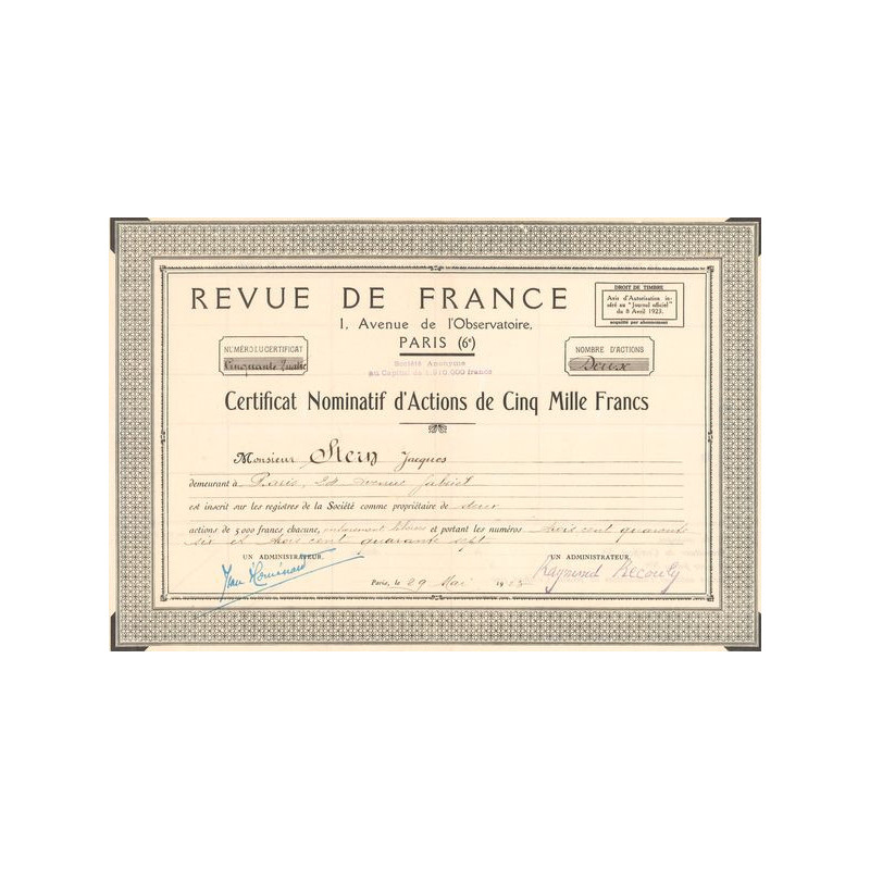 Revue de France (CN Act 5000F)