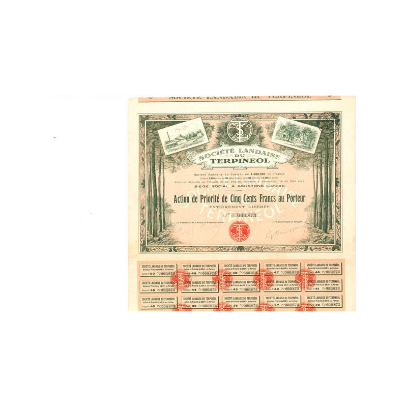 Sté Landaise du Terpineol (Act P 500 F)