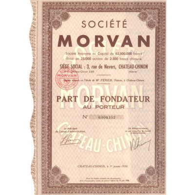 Sté Morvan S.A. (PF)