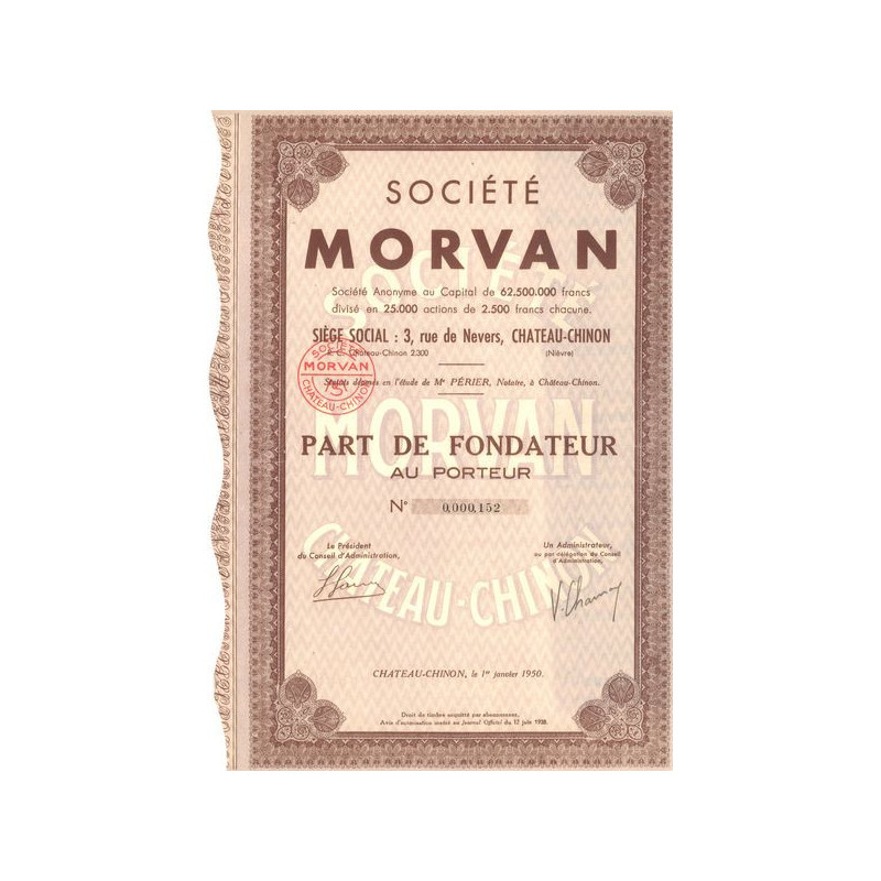 Sté Morvan S.A. (PF)