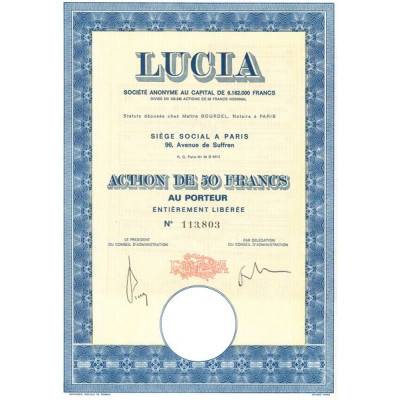 LUCIA S.A. (Act 50 F)