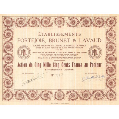 Ets Portejoie Brunet & Lavaud (Act 5000 F)