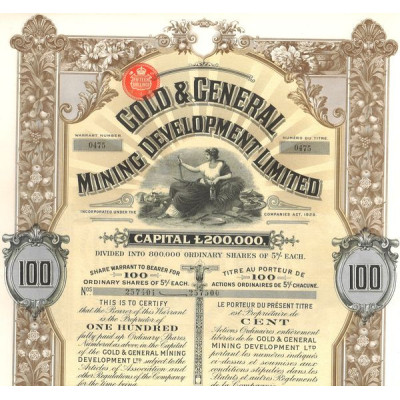 Gold & General - Mining Development Ltd (Titre 100 Act 5s)