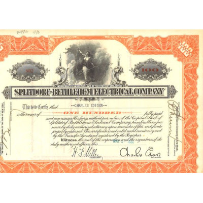 Splitdorf-Bethlehem Electrical Cy (Titre 100 Act)
