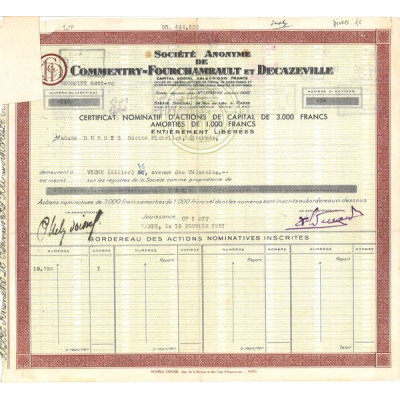 S.A. Commentry-Fourchambault et Decazeville (Rouge)(CN Act 3000 F)