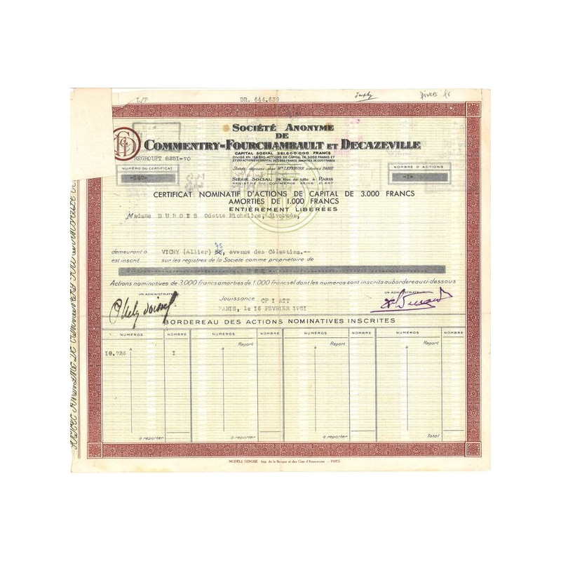 S.A. Commentry-Fourchambault et Decazeville (Rouge)(CN Act 3000 F)
