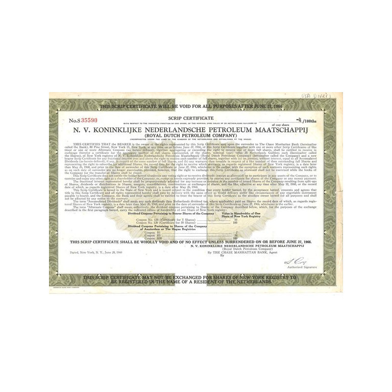 Koninklijke Nederlandsche Petroleum Maatschappij (Royal Dutch Petroleum Cy)(Act)