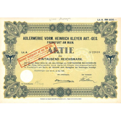 Adlerwerke Vorm Heinrich Kleyer Akt -Ges (Act 500 Rm)