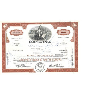 Lum's Inc (Titre 100 Act)