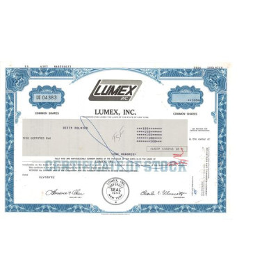 Lumex Inc (Titre 100 Act)