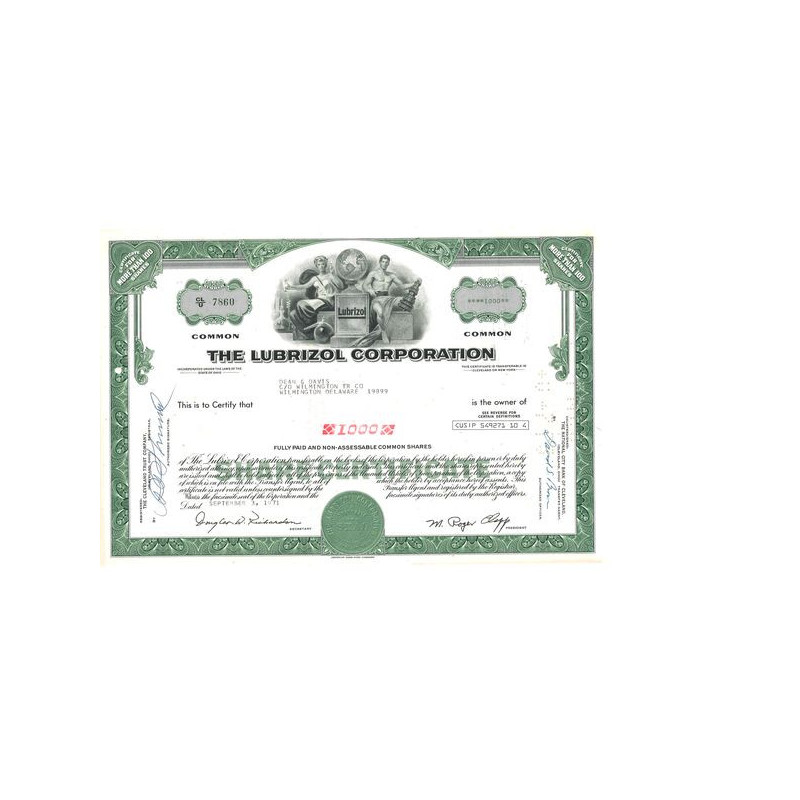 The Lubrizol Corp (Titre 1000 Act)