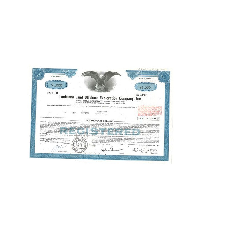 Louisiana Land Offshore Exploration Inc (Act 1000 $)