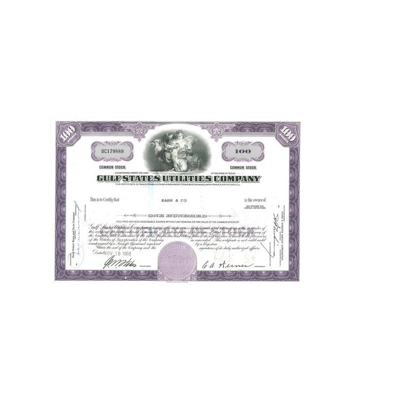 Gulfstates Utilities Cy (Titre 100 Act)