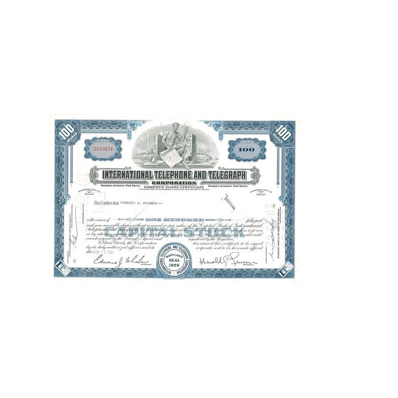 Internationnal Téléphone and Telegraph (Titre 100 Act)
