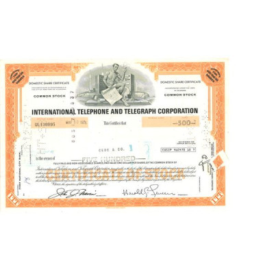 Internationnal Téléphone and Telegraph (Titre Cn)